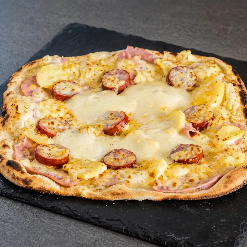 Pizza carrée Franc-Comtoise - Joker Pizza Dijon