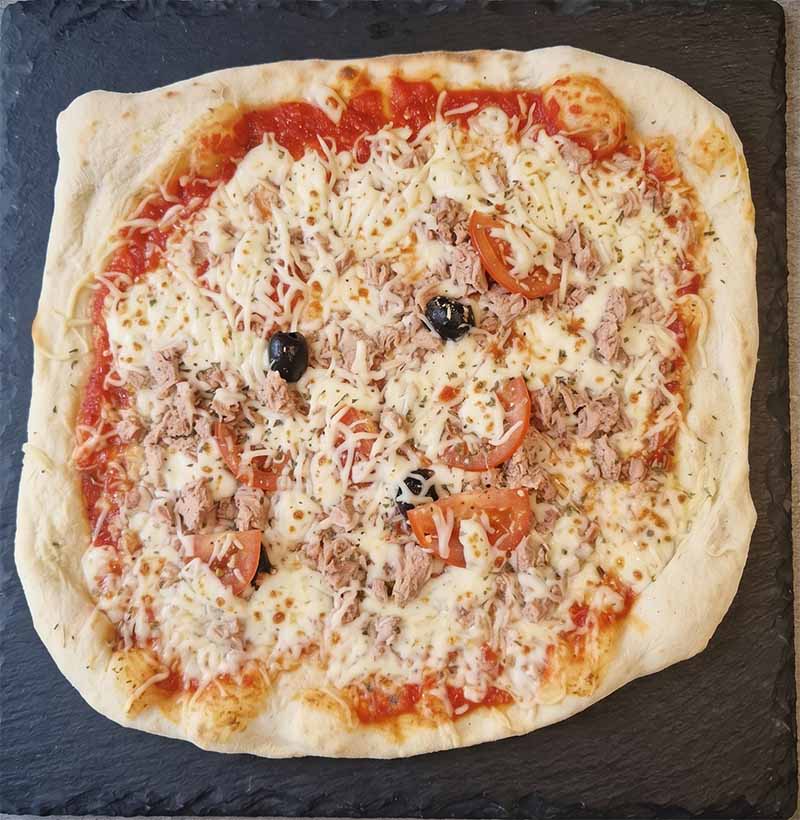 Pizza carrée Océanique produits frais - Joker Pizza Dijon